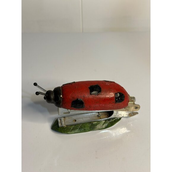 Vintage 2003 Ladybug Shaped Stapler & Paper Weight 5" - Red & Black Desk Accesso - Picture 2 of 6